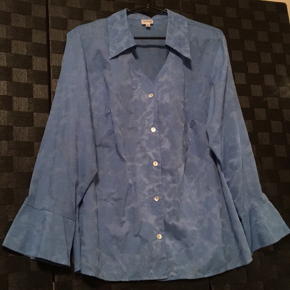 Peek-a-Boo Blue Buttoned Shirt